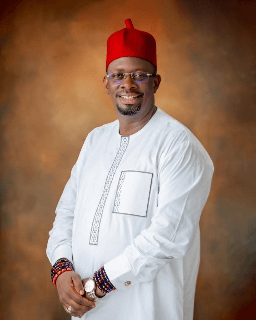 Chief Pharmacist Yakubu Peter Iduh speaking at a community event